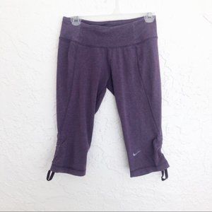 Nike Dri Fit Purple Cropped Workout Yoga Leggings